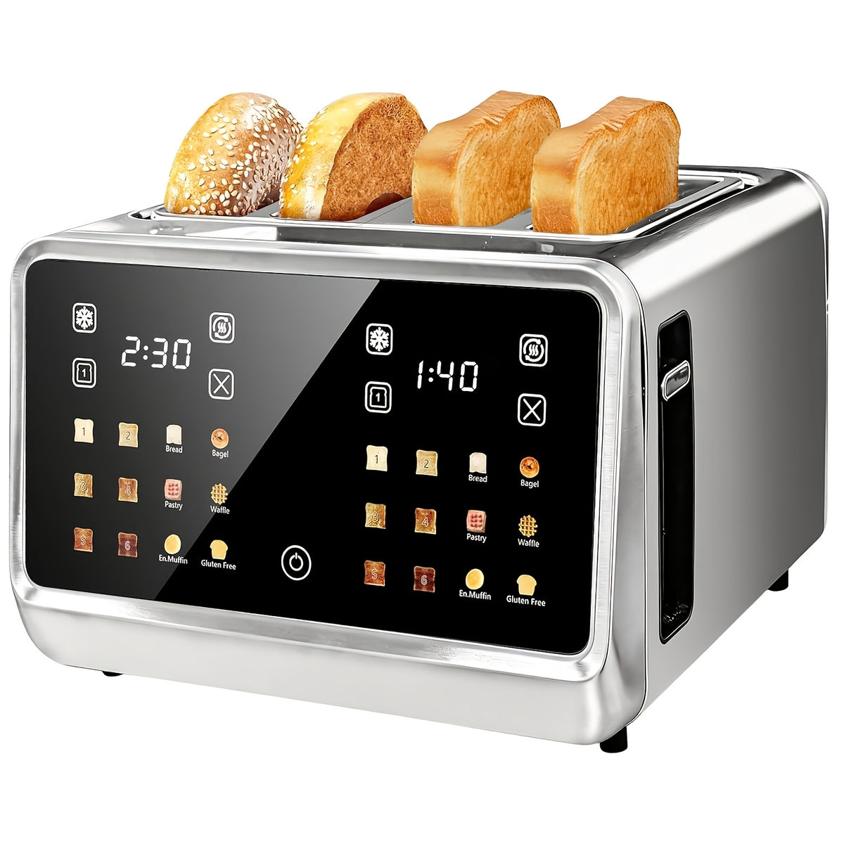 4L Touchscreen Toaster Oven with Dual Screen Control Panel