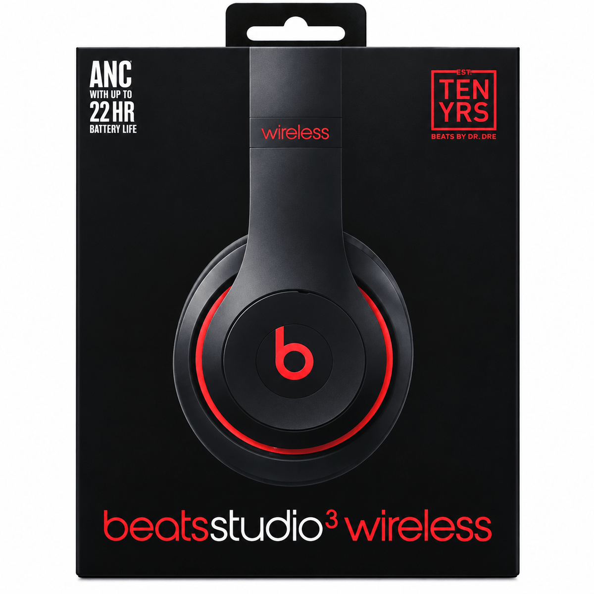 Wireless Over-Ear Headphones Black & Red