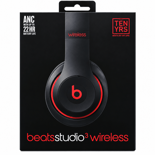 Wireless Over-Ear Headphones Black & Red