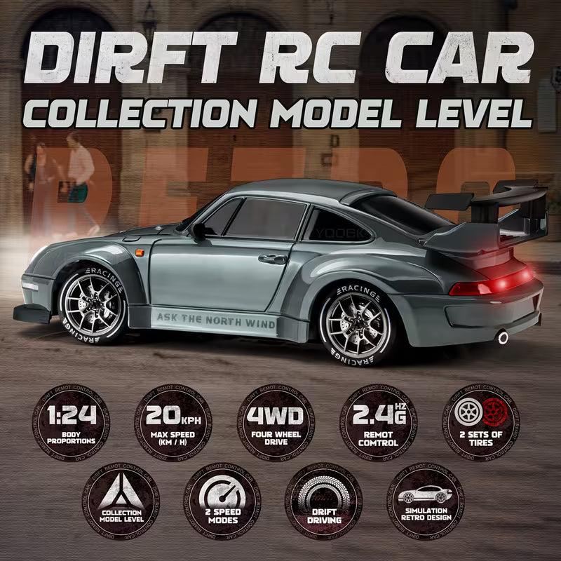 1:24 Scale High-Speed Racing RC Car with 2.4G Remote Control