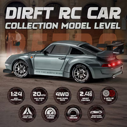 1:24 Scale High-Speed Racing RC Car with 2.4G Remote Control
