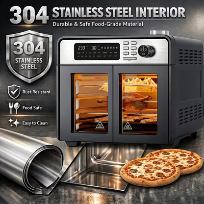 28L Air Fryer Oven with Rotisserie 18-in-1