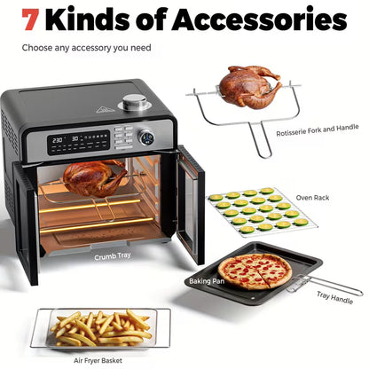 28L Air Fryer Oven with Rotisserie 18-in-1