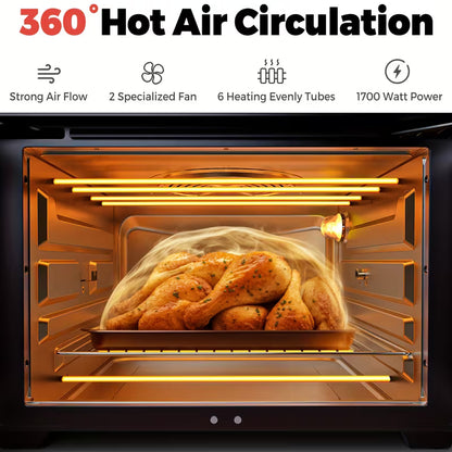 28L Air Fryer Oven with Rotisserie 18-in-1