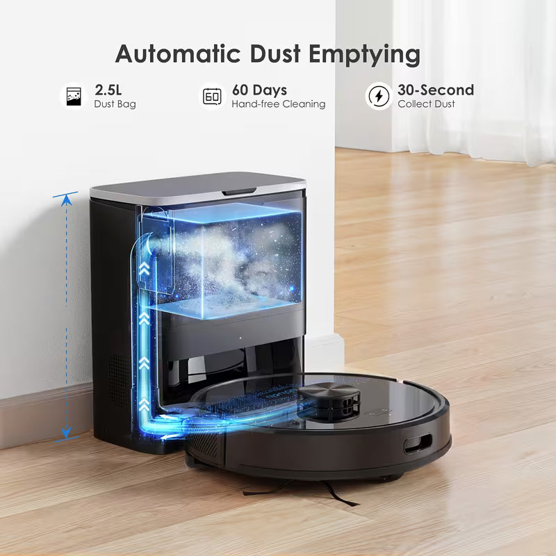 SL60Max Robot Vacuum with Self-Emptying 6500Pa