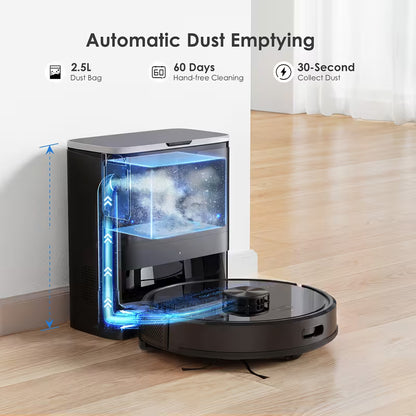 SL60Max Robot Vacuum with Self-Emptying 6500Pa