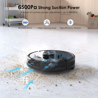 SL60Max Robot Vacuum with Self-Emptying 6500Pa