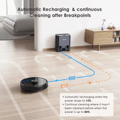 SL60Max Robot Vacuum with Self-Emptying 6500Pa