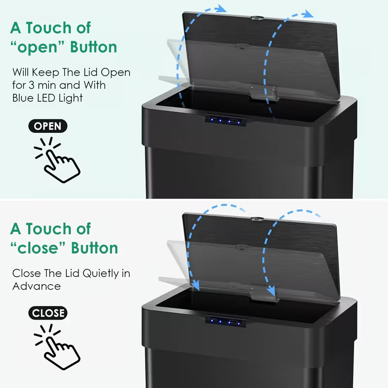 13.2 Gal Automatic Motion Sensor Electric Waste Bin