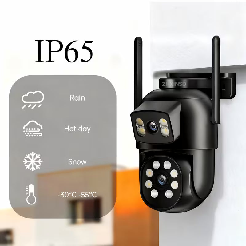 Wireless Dual Lens Security Camera PTZ 355°