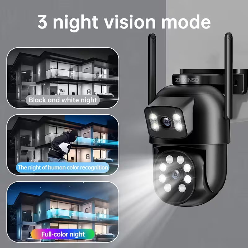 Wireless Dual Lens Security Camera PTZ 355°
