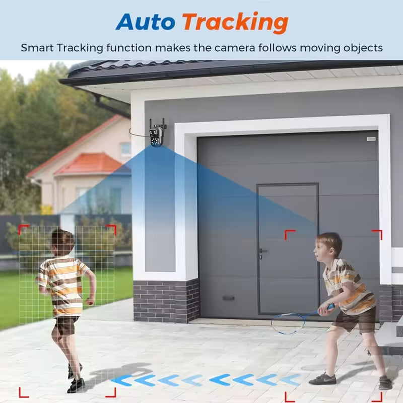 Wireless Dual Lens Security Camera PTZ 355°