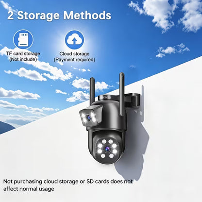 Wireless Dual Lens Security Camera PTZ 355°