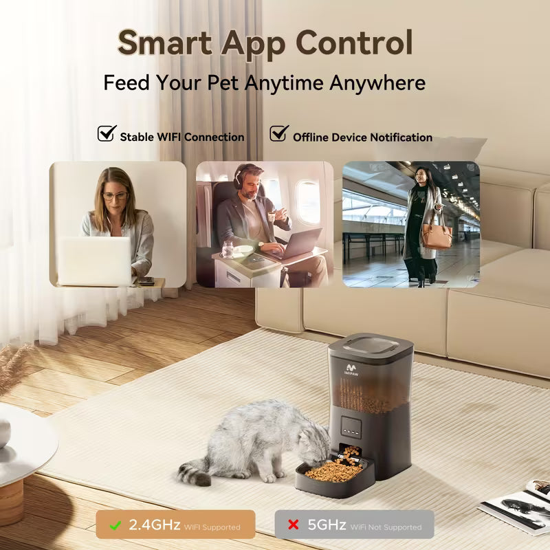 4L WiFi Automatic Cat Feeder with App Control