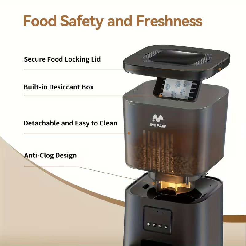 4L WiFi Automatic Cat Feeder with App Control