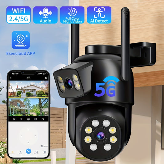 Wireless Dual Lens Security Camera PTZ 355°