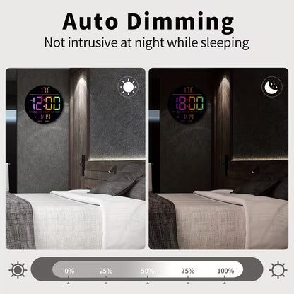 Large Digital Wall Clock with Remote Control
