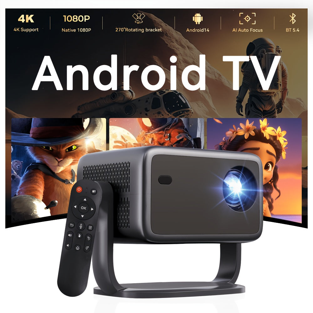 4K WiFi 6 Bluetooth 5.2 Portable Projector