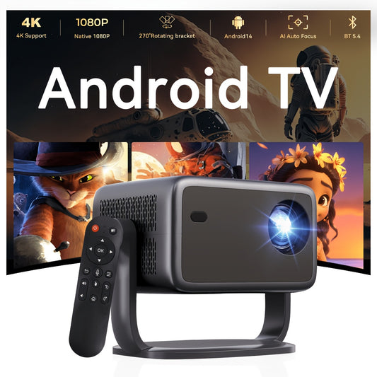 4K WiFi 6 Bluetooth 5.2 Portable Projector