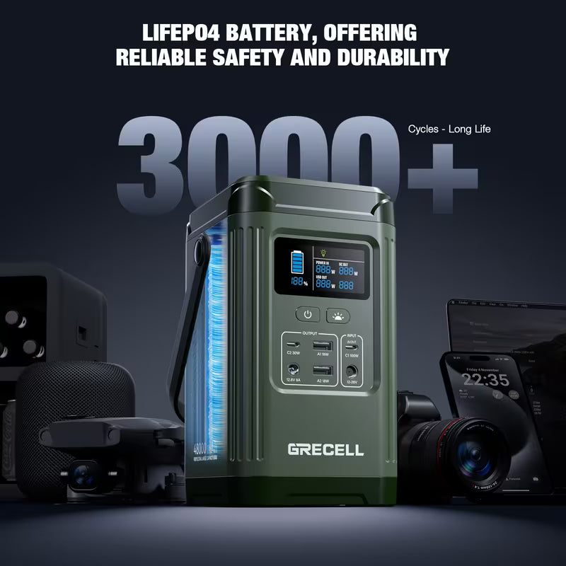 240W Portable Power Station 153.6Wh LiFePO4 Battery