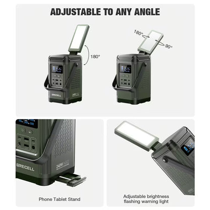 240W Portable Power Station 153.6Wh LiFePO4 Battery