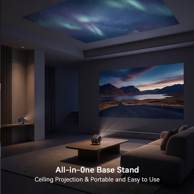 4K WiFi 6 Bluetooth 5.2 Portable Projector