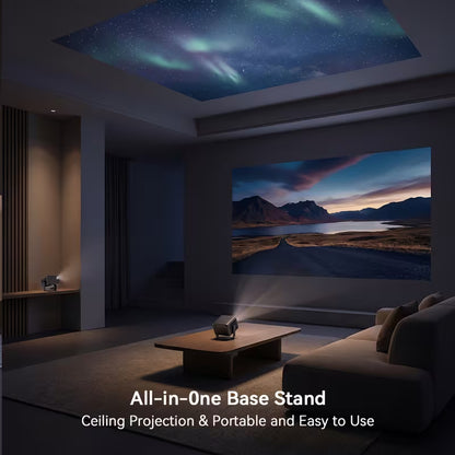 4K WiFi 6 Bluetooth 5.2 Portable Projector