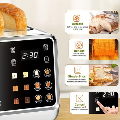 4L Touchscreen Toaster Oven with Dual Screen Control Panel