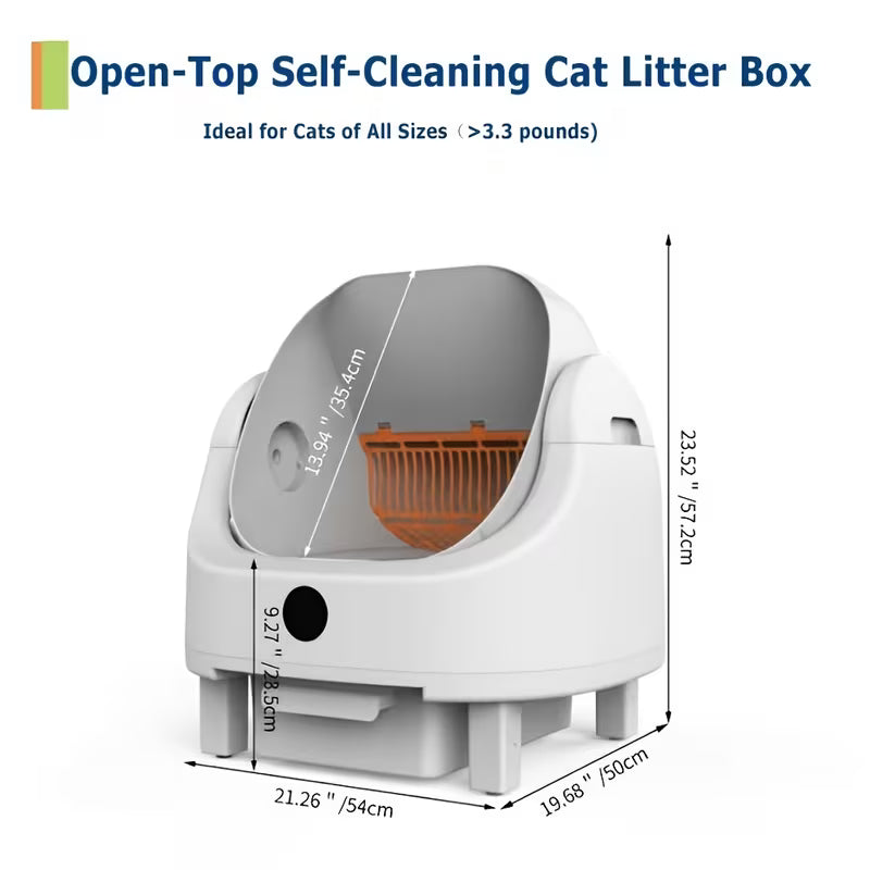 Large Self-Cleaning Enclosed Cat Litter Box