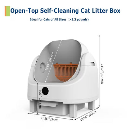 Large Self-Cleaning Enclosed Cat Litter Box